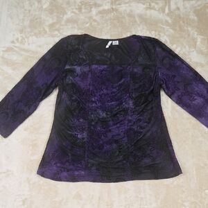 Sami & Jo Purple Floral Women's Blouse